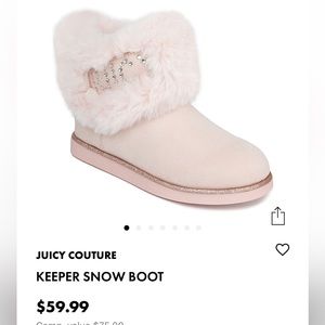 Juicy Couture Pink Keeper Snow Boot so 10